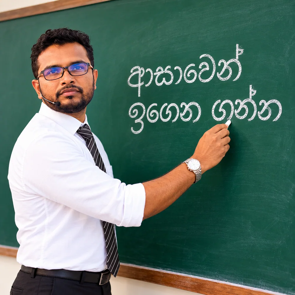 Sujit Dissanayake teaching science
